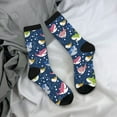 thumbnail image 5 of Rateoe Colorful Cartoon Shark for Women Casual Calf Socks - Cute Crew Socks - Thin Soft Above Ankle Socks Size 5-11, 5 of 6