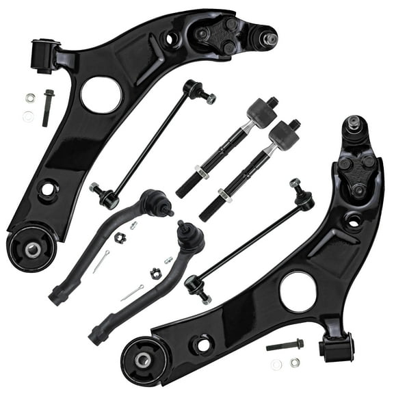 Detroit Axle - Front Lower Control Arms for 2012-2014 Hyundai Sonata, 2012-2015 Kia Optima, 2 Lower Control Arms w/Ball Joints, 4 Inner Outer Tie Rods, 2 Sway Bars Replacement