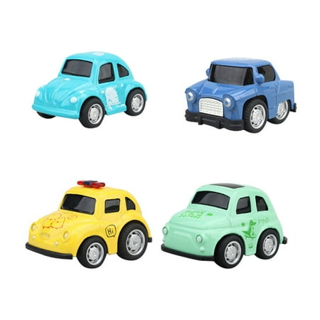 

4Pcs Pocket Inertia Car Toys Toddler Cognitive Toy Pulling Back Car Toy (Random Style)