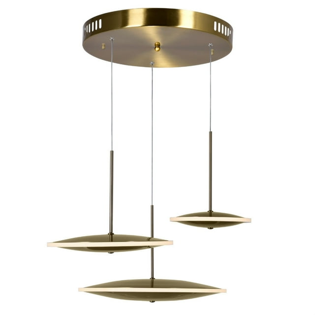 CWI Lighting Pendentif LED avec Finition en Laiton