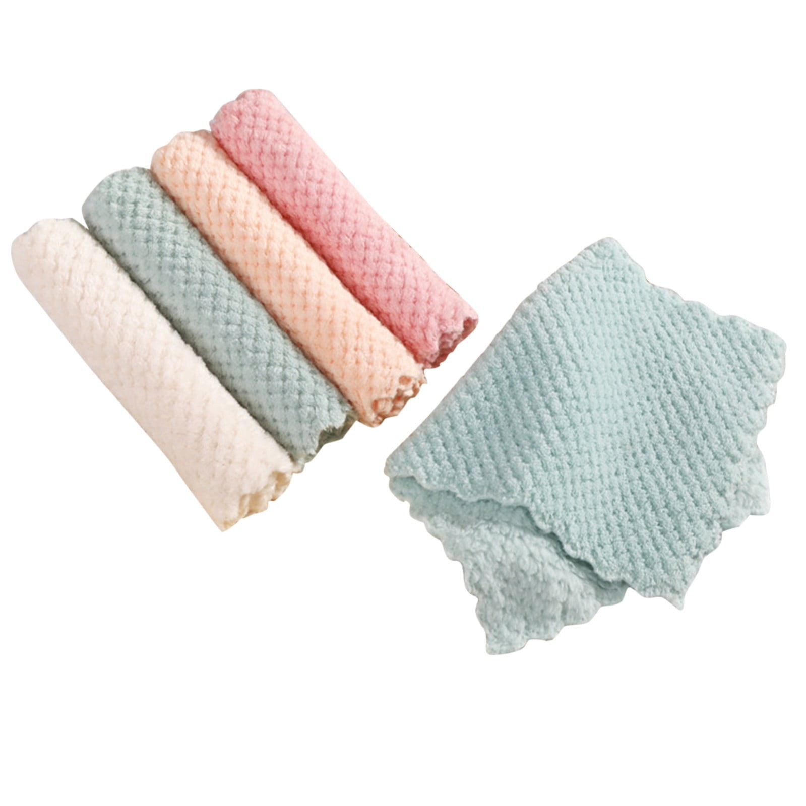 QWY Microfiber Towels Clean Towels Non-Deformed Beach Towels Solid-Color  Dish Towels