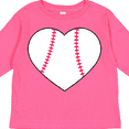 thumbnail image 4 of Inktastic Heart Shaped Baseball Boys or Girls Long Sleeve Toddler T-Shirt, 4 of 5