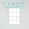 thumbnail image 2 of Ambesonne Fish Window Valance, Doodle Art Aquatic Life, 54" X 12", Mint Green White, 2 of 3