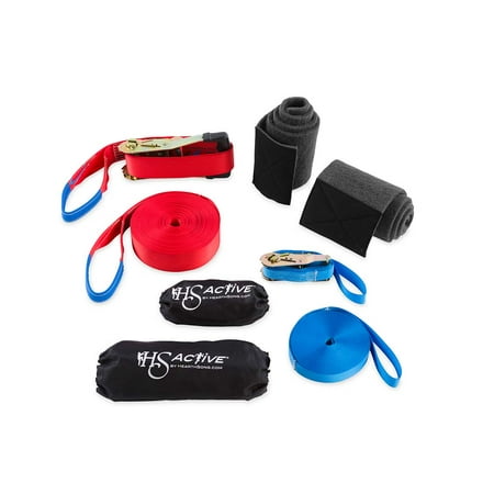 Slackline Kit - Slackline with Optional Training Line, 50' L