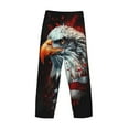 thumbnail image 3 of Vsdgher USA Bald Eagle Print Mens Pajama Pants Sleep & Lounge Pants, PJ Bottoms With elastic waistb and Pockets, 3 of 5