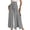 Light Gray, variant on Women's High Waisted Wide Leg Pants Elegant Tie Waist Palazzo Trousers with Side Slits Casual Loose Fit Work Office Dress Pants