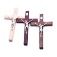 thumbnail image 2 of 5x Wooden Christ Jesus for Cross Suffering Statue Religious Prayer Crucifix Pend, 2 of 12