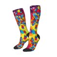 thumbnail image 2 of Women's Knee High Socks Autism Awareness Puzzle Flag Outdoor Casual Tube Socks, 2 of 7
