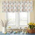 thumbnail image 6 of Valances for Windows Easter Egg Bunny Cartoon Carrot Rod Pocket Short Curtain for Bathroom Living Room Bedroom Farmhouse Rabbit Leaves 1 Panel 54x18in, 6 of 9