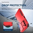 thumbnail image 4 of SaniMore for Samsung Galaxy A13 5G (6.5" 2021) Case, [Sliding Camera Window] Wireless Charging Shockproof Drop Resistant Hybird PC TPU Anti-slip Heavy Duty Protective Shell, Red+Black, 4 of 7