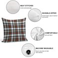 thumbnail image 3 of Tartan Plaid Soft Plush Throw Pillow Covers 20"x20" Decorative Cushion Cases with Hidden Zipper for Sofa Couch Bed Living Room, Pillow Cover Only Made in USA, 3 of 6