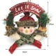 thumbnail image 3 of Corona navideña de madera con Papá Noel, muñeco de nieve, alce y corona de ratán para colgar en la puerta para decoraciones navideñas, 3 of 7