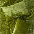 thumbnail image 4 of The Art Box Duvet Cover 3-Piece, Light Green, Crushed Velvet Quilt Cover with 2 Pillow Shams - Living Room, Bedroom, Hotel Luxury Duvet Set - Ultra Soft Cool and Breathable Duvet Cover, US King, 4 of 4