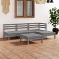 thumbnail image 1 of vidaXL 5 Piece Garden Lounge Set Solid Pinewood Grey, 1 of 5