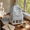 thumbnail image 6 of Piano Backpack for Women, Polka Dot Backpack with Keyboard Design, Cute Y2K Daypack for Travel, Work and Daily Use,Black, 6 of 6
