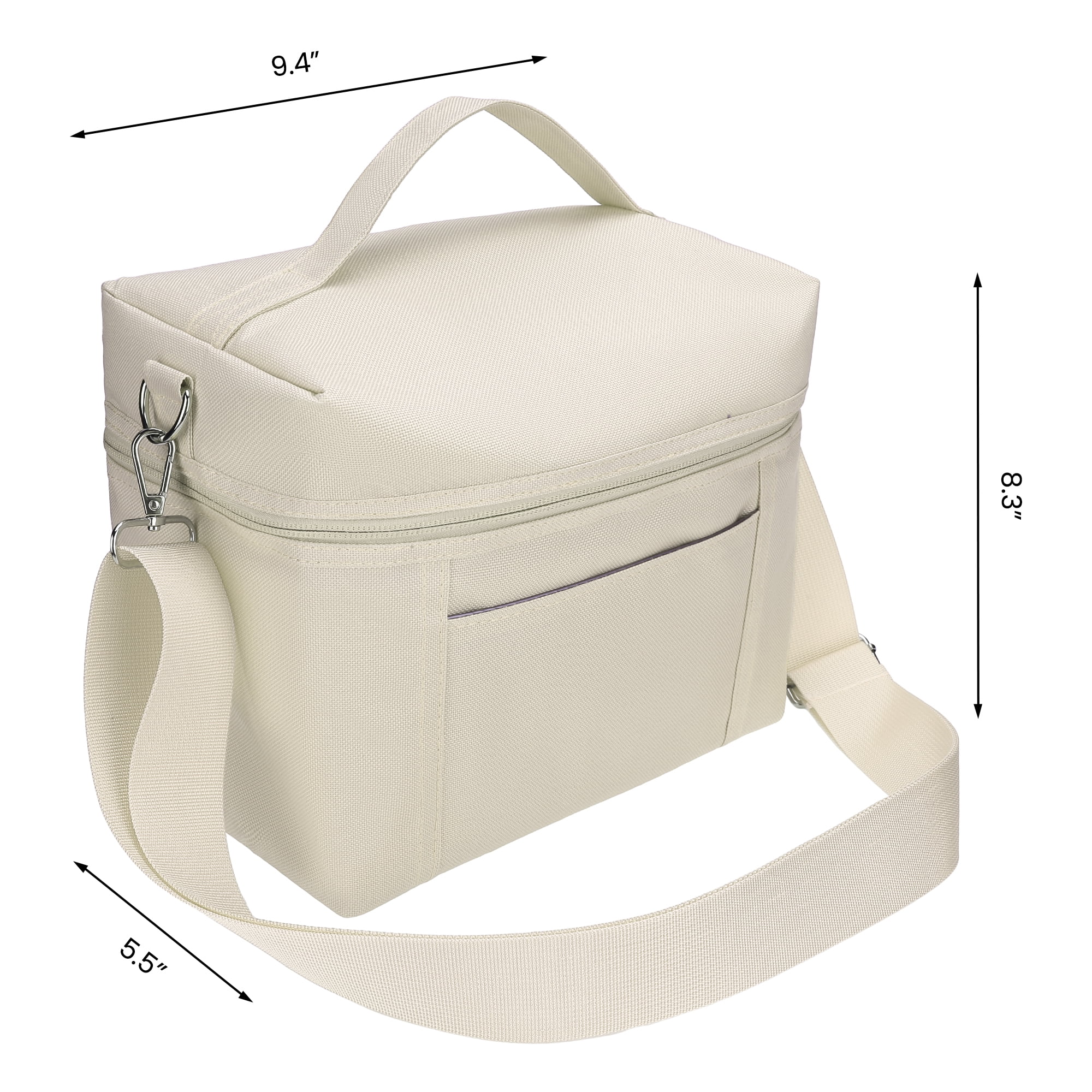 Unique Bargains Insulated Leakproof Lunch Bag for Work, Beach Beige