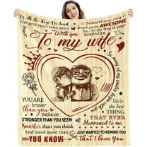 Anniversary Christmas Birthday Gifts for Wife to My Wife Blanket Anniversary Romantic Gift for Her Birthday Gift for Women Wife Christmas Valentine's Ideas Blanket Presents
