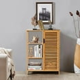 thumbnail image 2 of Giantex Bamboo Bathroom Floor Cabinet, Storage Freestanding Organizer for Kitchen, Hallway, 2 of 8