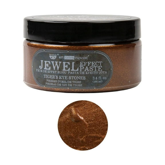 Prima Marketing Inc Art Extravagance - Jewel Texture Paste - Tiger'S Eye Stones - 1 Jar, 3.4 Fl Oz 100 Ml Upc 655350969011
