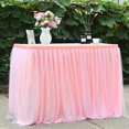 thumbnail image 2 of Yardas Manteles de tela de tul para falda de mesa de banquete Mantel de tul rosa 183 * 75 cm 6 pies, 2 of 5