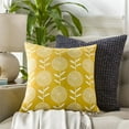 thumbnail image 4 of Surya Lachen LHN-025 20 x 20" Square Cotton Pillow Cover in Saffron Yellow/Cream, 4 of 4