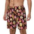 thumbnail image 1 of Balery Ice Cream Cake Bañador para hombre, shorts de playa de secado rápido con entrepierna y forro de compresión-X-Large, 1 of 6