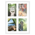 thumbnail image 2 of White Finish Collage Frame - White Mat, Holds Four 4x6 Photos , UV Acrylic, Wall Hanging Hardware,, 2 of 8