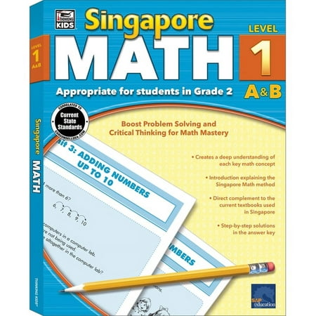 Thinking Kids Singapore Math Workbook Grade 2 (256 pages)