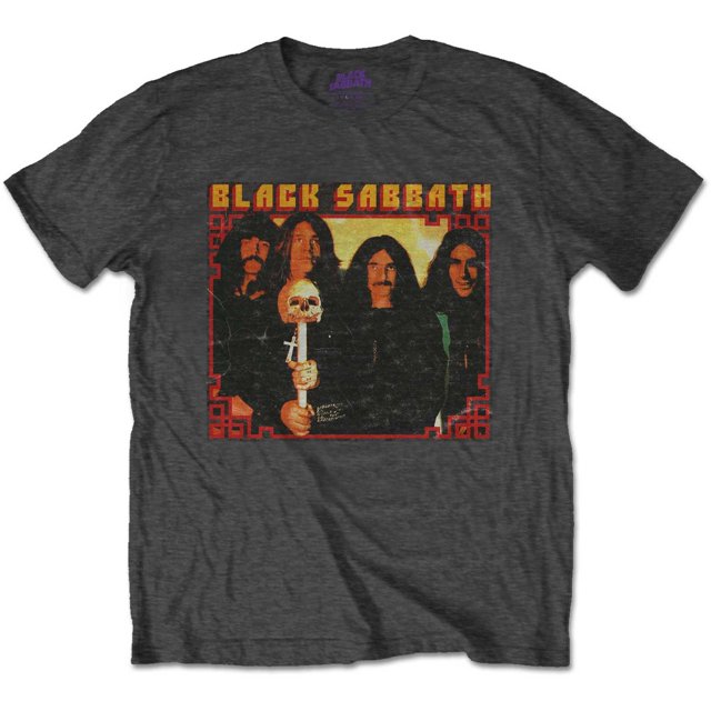 Black Sabbath - Camiseta Japan Fotografía de Algodón para Adultos Unisex (Gris Carbón)