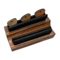 thumbnail image 2 of Soporte de almacenamiento para púas de guitarra Organizador portátil Estante de púas de 2 niveles Clip de soporte de instrumento de madera universal Madera oscura corta Sunnimix Soporte para púas de guitarra, 2 of 7