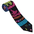 thumbnail image 3 of Balery Neon Graffiti Urban Art Corbata Clásica de Seda para Hombre, Corbata Tejida Jacquard, Corbatas Formales para Negocios y Bodas, 3 of 7