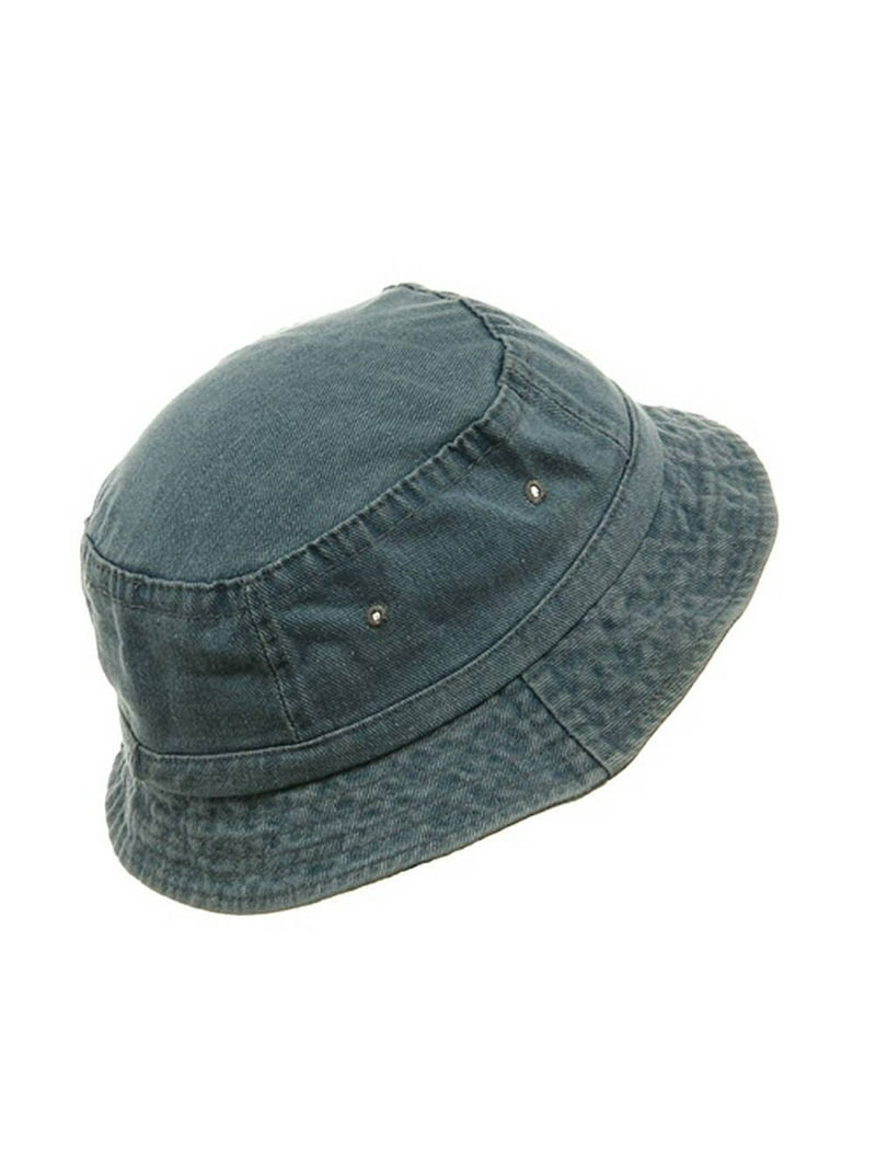 100% Cotton Pigment Dyed Bucket Hat, Hand Washed Denim, One