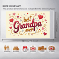 thumbnail image 4 of LUUFILx Best Grandpa Ever Backdrop Banner Grandfather Day Party Decorations Heart Design Background for Birthday Celebration Event Photography Props, 4 of 7