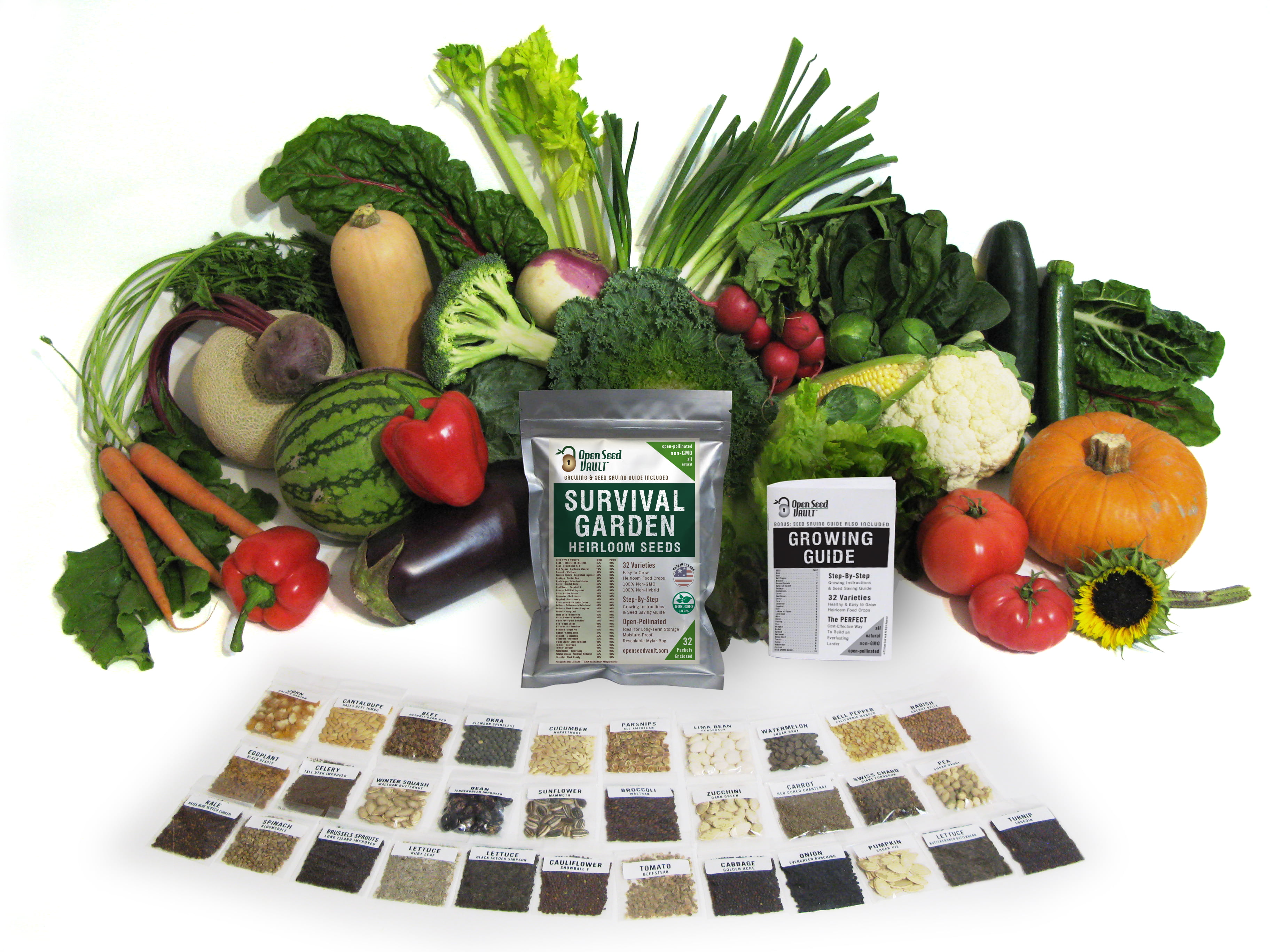 IN STOCK! 15,000 Heirloom Vegetable Seed Pack Kit Vegetable Seed Packs Bank 
