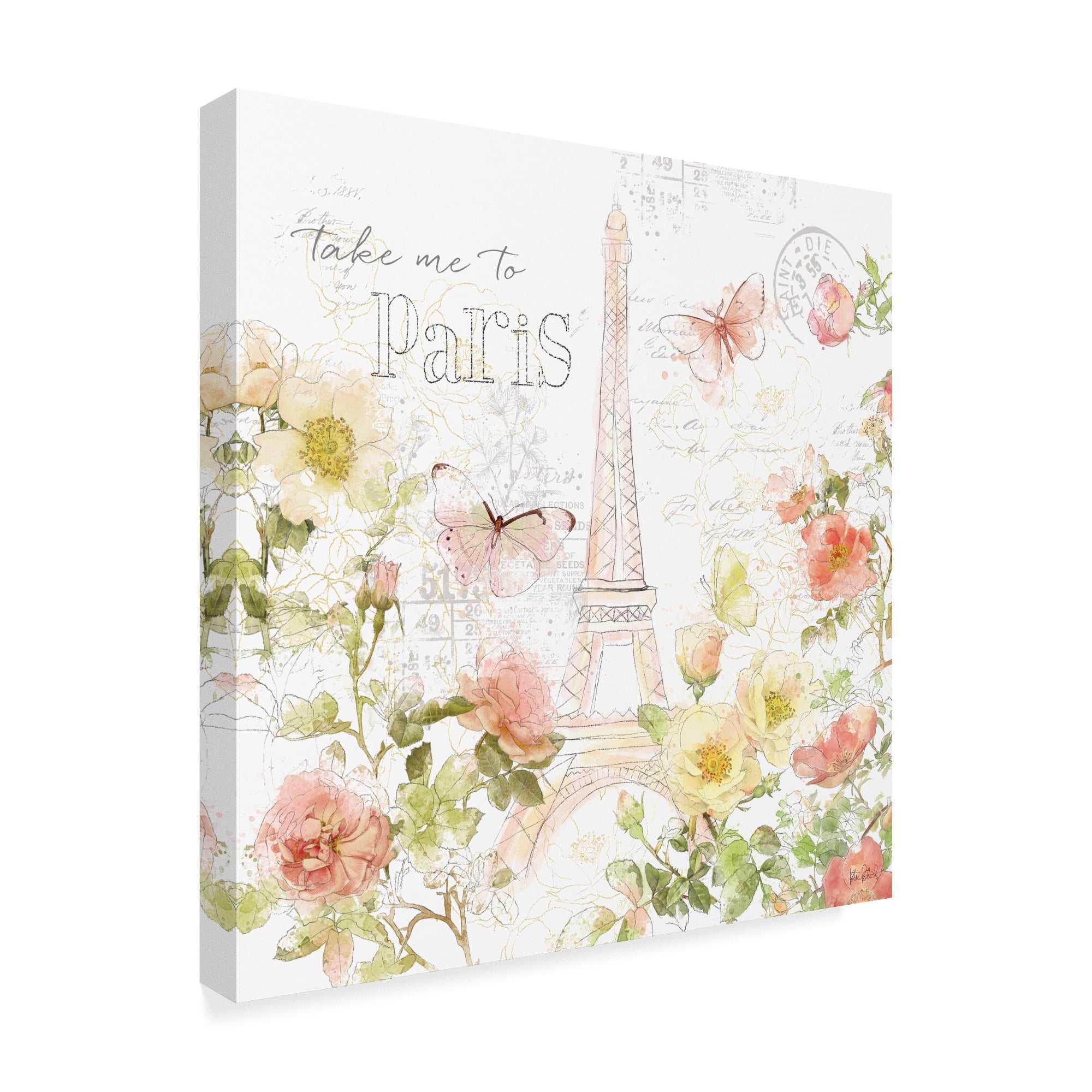 Trademark Fine Art 'Painting Paris II' Canvas Art by Katie Pertiet
