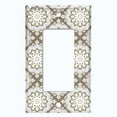 thumbnail image 5 of Metal Light Switch Plate Cover Mandala Green Tan Floral Pattern Damask MDL108, 5 of 13
