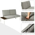 thumbnail image 6 of Aimee Lii 4 Pieces Patio Furniture Set, Aluminum Frame Cushioned Sofa, Small Patio Set, Gray, 6 of 9