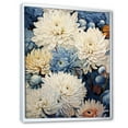 thumbnail image 2 of Designart "Minimalist Mums In Beige And Muted Blue" Mums Floater Framed Wall Art Living Room, 2 of 5