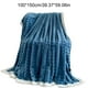 thumbnail image 3 of Manta de Forro Polar de 150X100 Cm (59X40 Pulgadas), Azul Oscuro, Suave, Cálida y Esponjosa | Manta Decorativa y Perfecta para Regalar | Tela de Poliéster | 1 Unidad | Manta Ligera y Acogedora, 3 of 6