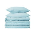 thumbnail image 2 of BNM Egyptian Cotton 530 Thread Count Duvet Cover Set, King/California King, Light Blue, 2 of 5