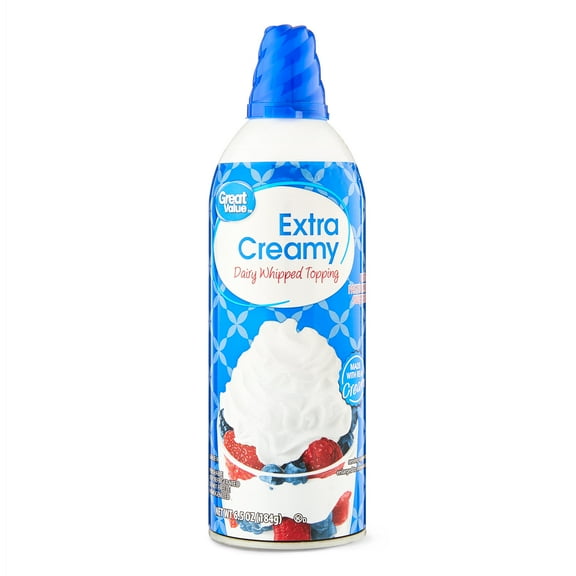 Great Value Extra Creamy Dairy Whipped Topping, 6.5 oz