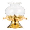 thumbnail image 2 of Prayer Lamp Wick Stand 2Pcs Wick Holder For Oil Lamps – Lotus Design, Alloy & Cotton, Decorative For Prayer, Temple, Home Decor Wick Holders For Oil 2 of 12