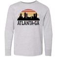 thumbnail image 3 of Inktastic Atlanta Georgia Skyline Vintage Long Sleeve Youth T-Shirt, 3 of 5