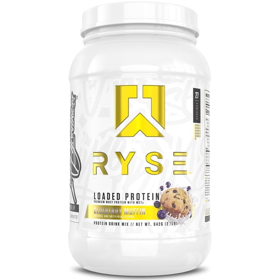 RYSE Loaded Protein Powder - Blueberry Muffin - 27 Servings (2LB)