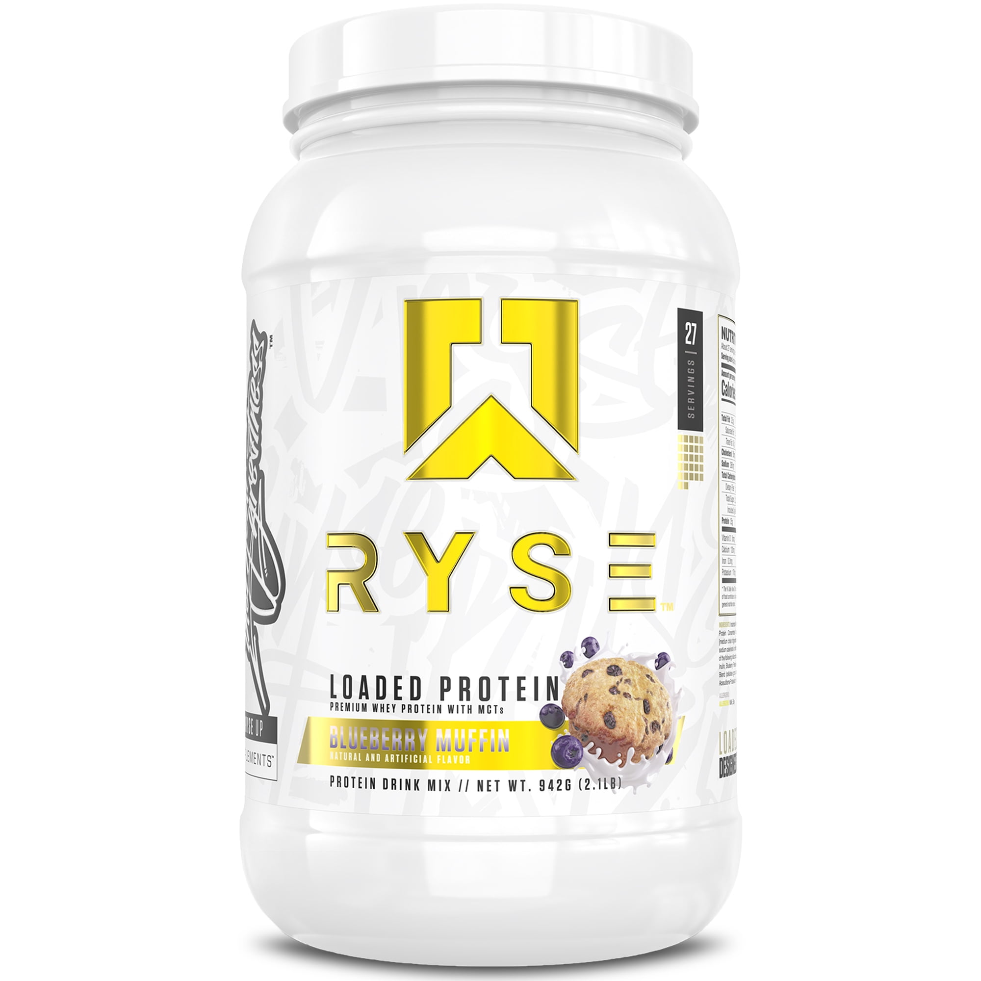 RYSE Loaded Protein Powder - Blueberry Muffin - 27 Servings (2LB)
