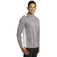 thumbnail image 4 of Sport-Tek Long Sleeve Heather Colorblock Contender Tee-M (Vintage Heather/ White), 4 of 6