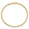 thumbnail image 4 of 10k Yellow Gold 2.4mm Anchor Chain Anklet Ankle Bracelet Flat, 4 of 8