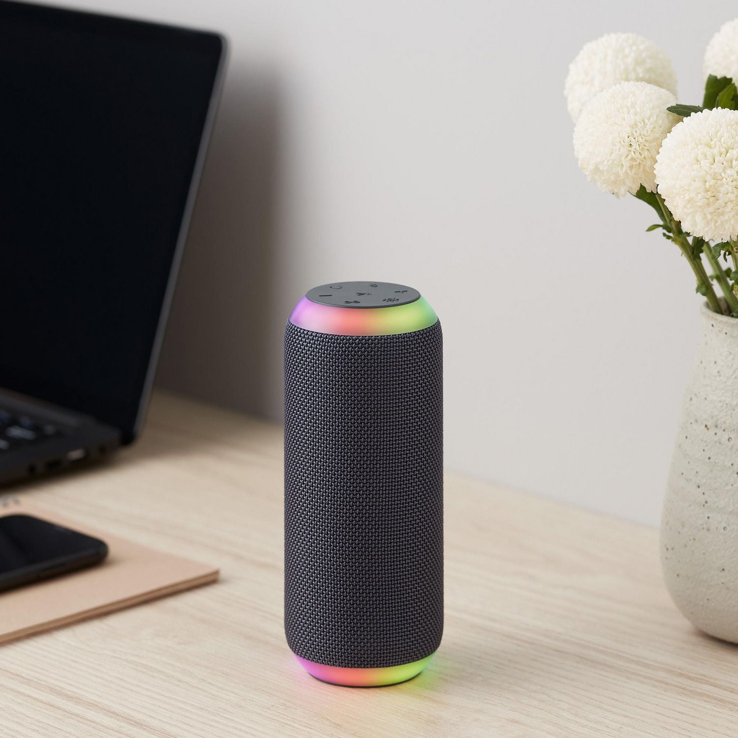 Haut-parleur Bluetooth moyennement robuste avec effets lumineux DEL onn.