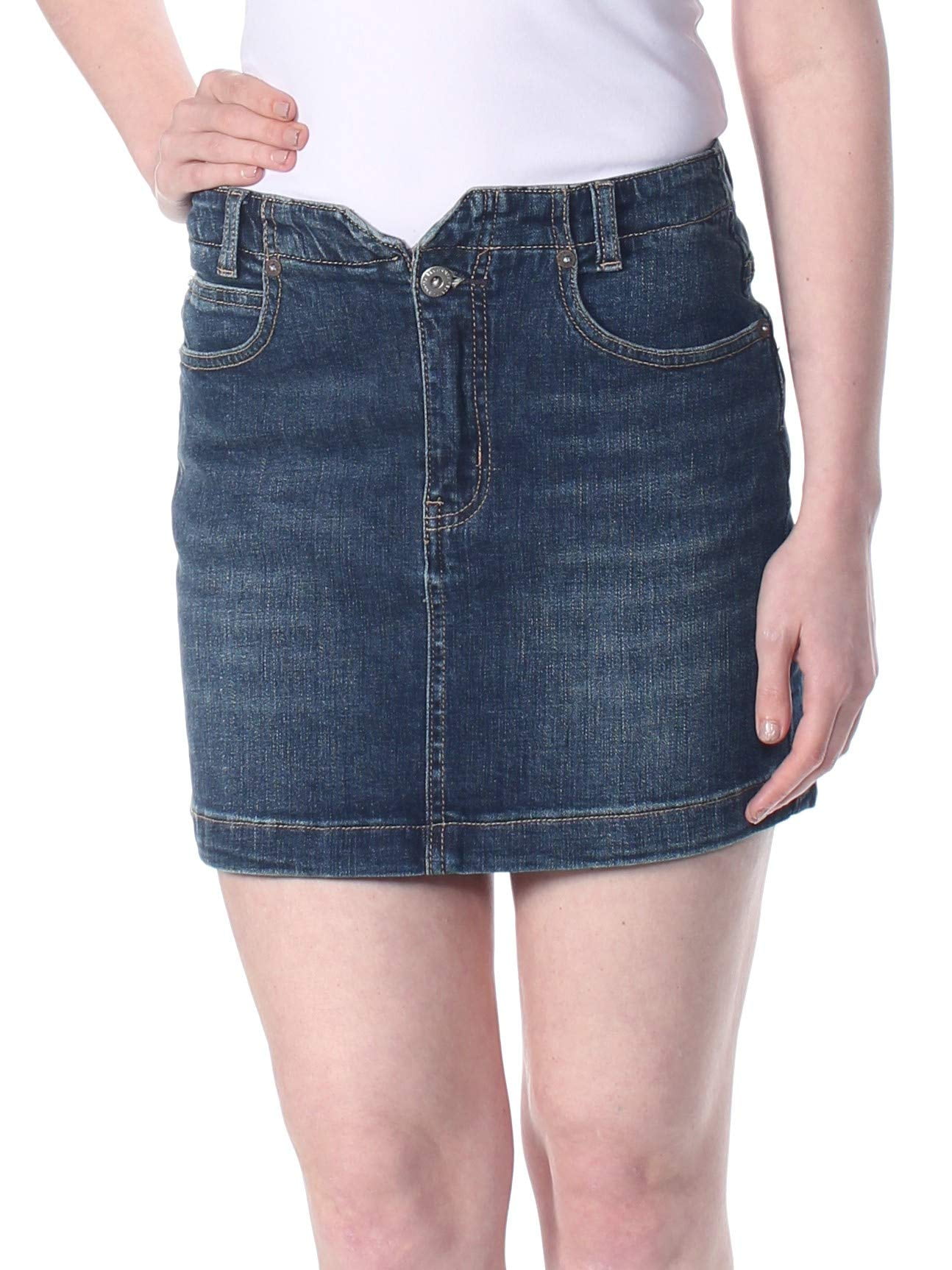 Free People - Women's Creased Mini Denim Jean Skirt 28 - Walmart.com ...