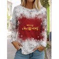 thumbnail image 1 of Camiseta de manga larga para mujer, ropa informal festiva para regalo, Top, nueva moda deportiva, ropa familiar para el día de Navidad Harajuku 2023, 1 of 4